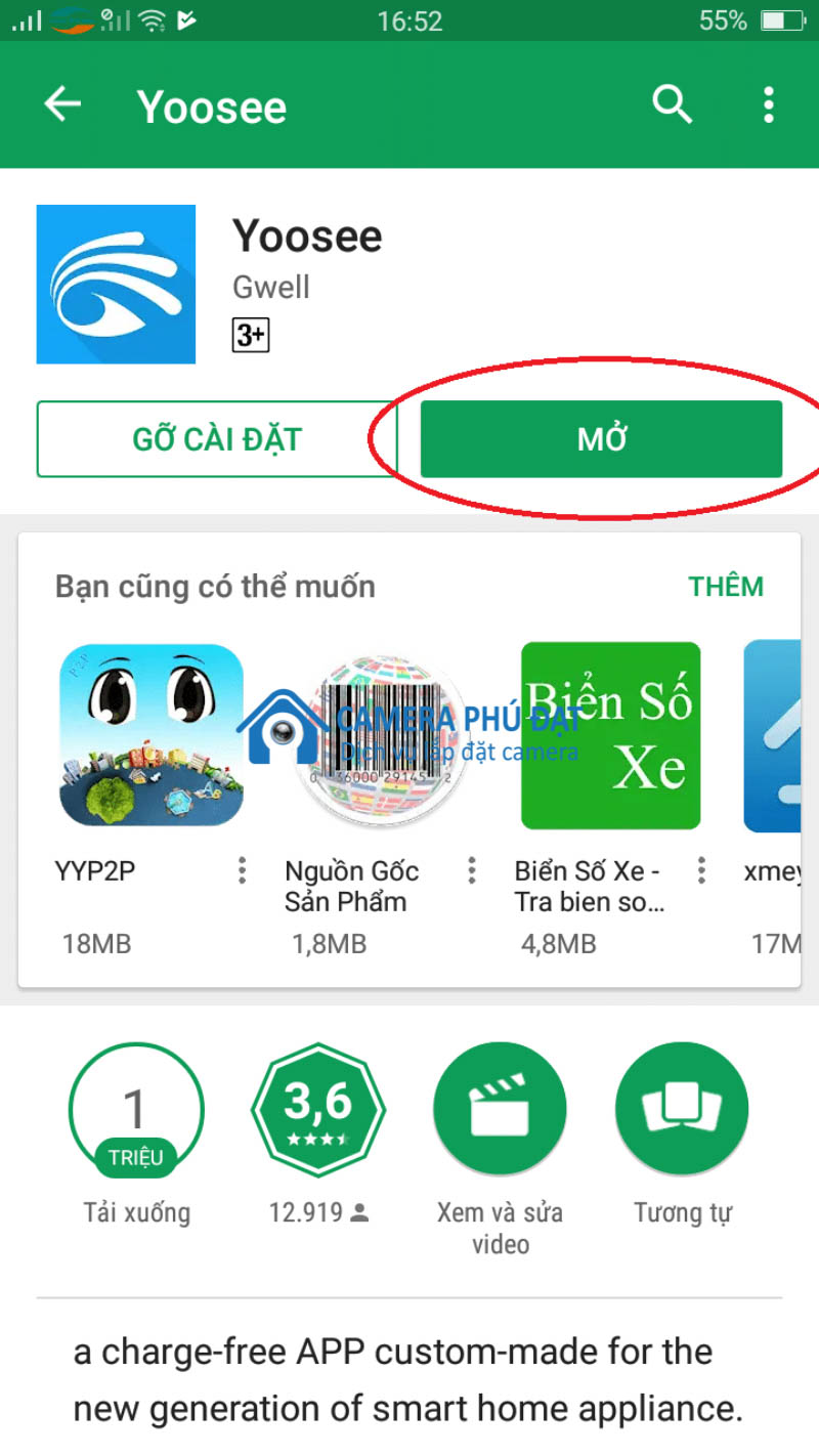 cách cài đặt camera Yoosee trên điện thoại 