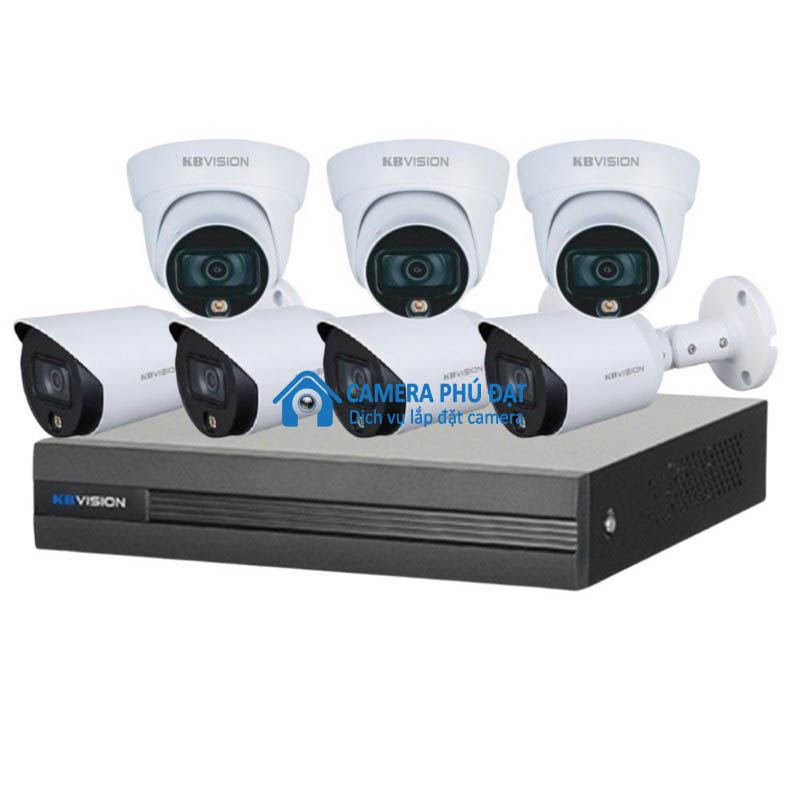 Trọn bộ 6 camera Kbvision 2MP